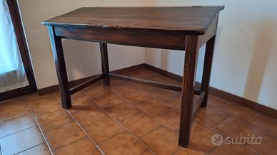 Splendida scrivania in legno massello con ribalta