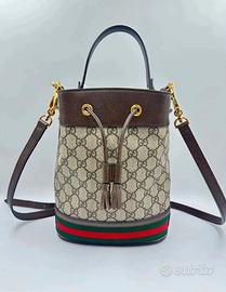 Borsa a secchiello/con motivo a righe Gucci Ophidi
