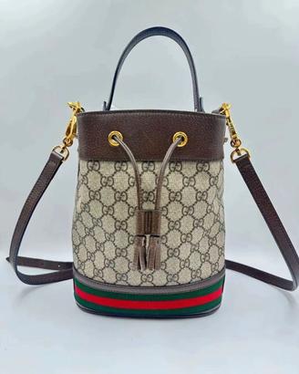 Borsa a secchiello/con motivo a righe Gucci Ophidi