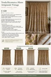 Grande Tenda Vintage Ricamata a Mano 270 × 300 cm