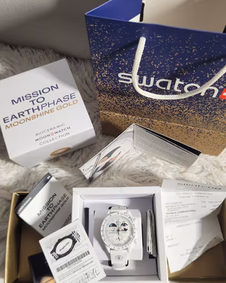 Swatch x Omega Mission to Moonshine Gold - Bianco
