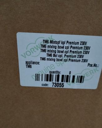 Boccale Bimby TM6 Nuovo completo 