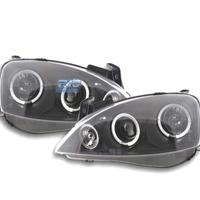 FARI PER OPEL CORSA C 00-06 ANGEL EYES LED FONDO N