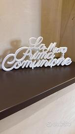 Scritta decorativa “La Mia Prima Comunione” in PLA