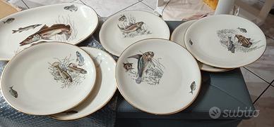 Servizio piatti da pesce porcellana Koenig Bavaria