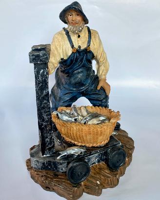 Statuetta Pescatore in acrilico