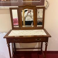 Mobile Toilette Vintage con Specchiera a Tre Ante