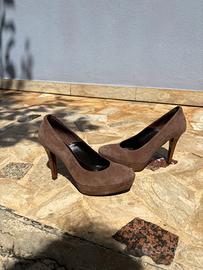 Scarpe tacchi camoscio pernice (Made in Italy)