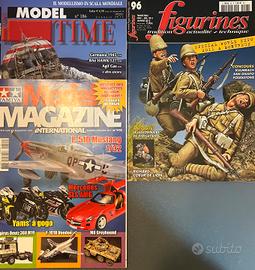 3 Riviste (modellismo Model Time Tamiya Figurines)