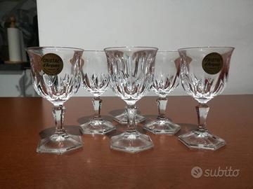 Servizio vintage 6 bicchierini cristal d’Arques