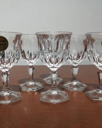 Servizio vintage 6 bicchierini cristal d’Arques