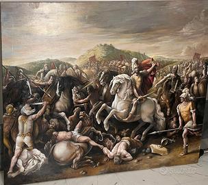 Dipinto Bruno Aller -Scena di Battaglia Epica