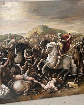 Dipinto Bruno Aller -Scena di Battaglia Epica