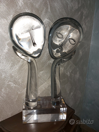 Murano glass scultura Loredano Rosin - 2 volti