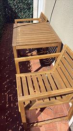 Tavolo Esterno 2 sedie Giardino LEGNO NÄMMARÖ IKEA