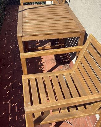 Tavolo Esterno 2 sedie Giardino LEGNO NÄMMARÖ IKEA