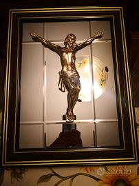 Crocifisso da parete con specchio bisellato