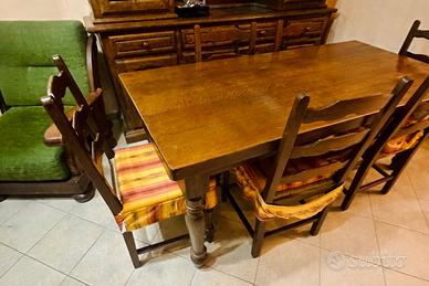 Soggiorno sala taverna Completo legno Massello