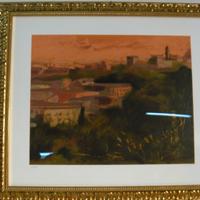 UGO ATTARDI-OPERA GRAFICA "PAESAGGIO ROMANO "