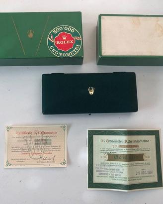Rolex rara 500.000 Cronometri Anni 60 certificato