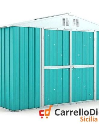 Box giardino lamiera zincata 327x155 azzurro