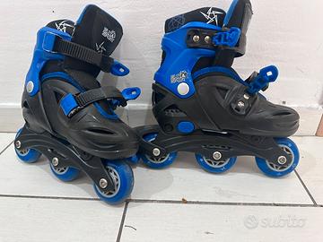 Pattini in linea per bambino, rollers, regolabile,