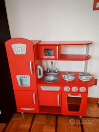 Cucina Giocattolo in Legno Vintage KidKraft Rossa