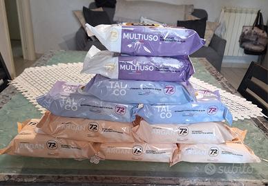 Lotto 10 Pacchi Salviette Detergenti 72pz (Argan, 