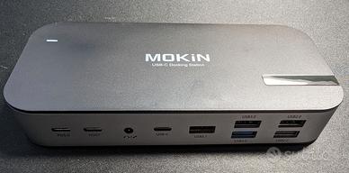 docking station USB C 5 ports, Mokin 16 in 1 dual