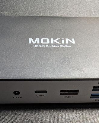 docking station USB C 5 ports, Mokin 16 in 1 dual