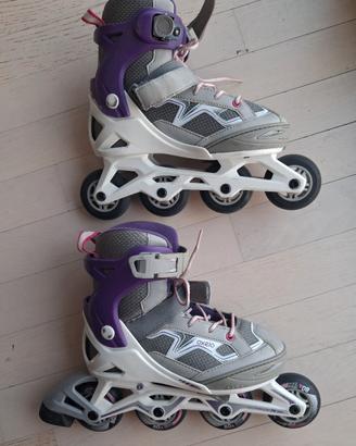 Pattini in linea Oxelo Fit3 bimbi regolabili 35-38