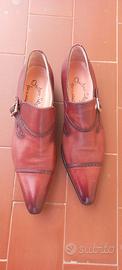 Scarpe Marchio di Lusso "Santoni" in cuoio, n° 37