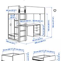 🔹 LETTO A SOPPALCO IKEA SMÅSTAD BIANCO –come nuovo