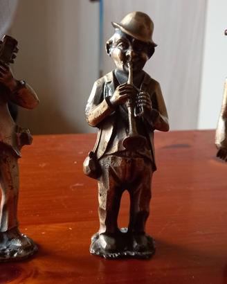 Tris Musicisti Jazz Vintage in Peltro Argentato 99
