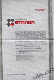 AZIONE STORICA STANDA * AUTENTICA ORIGINALE