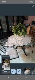 Tavolo di cristallo con 4 sedie