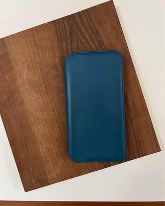 Cover Apple folio pelle petrolio Iphone 11 Pro Max