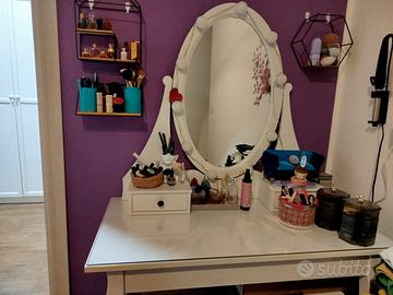 HEMNES Toeletta con specchio, bianco, 100x50 cm