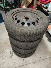 Set 4 cerchi acciaio 16" 6.5J x16 H2 VW,SKODA,AUDI