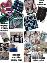 creazioni in gesso, uncinetto, punto croce