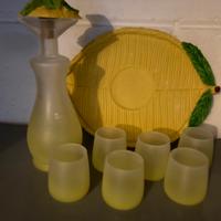 Set bottiglia e bicchieri limoncello