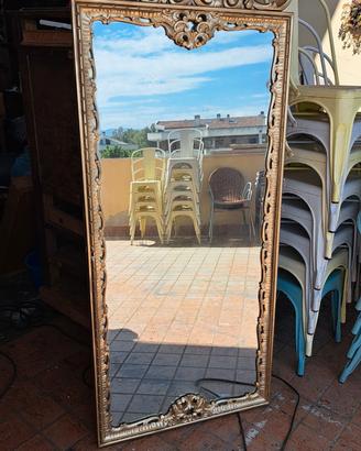 specchiera da terra dorata