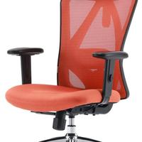 sedia ufficcio ergonomica in stoffa arancione