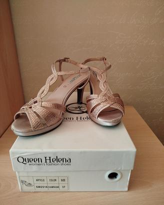 Sandali eleganti Queen Helena tacco medio