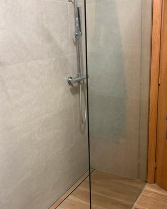 BOX DOCCIA WALK IN 120cm VETRO 8mm TRASPARENTE