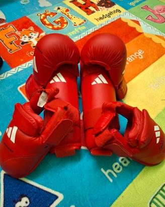 Protezioni karate paratibia piede guantini