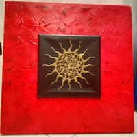 Quadro Etnico in rilievo su tela. Misura 71 X 71