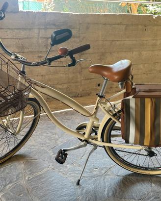 Bicicletta da citta vintage 6 marce + accessori