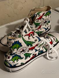 Converse all star scarpe con dinosauri 36