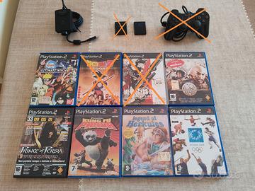Lotto 6 videogiochi Ps2 PlayStation + accessori